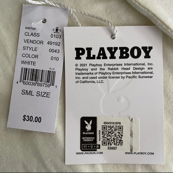 Playboy by Pacsun Long Sleeve Logo T-Shirt
Mens Small Beige White NEW 0043 $30 - Picture 3 of 3